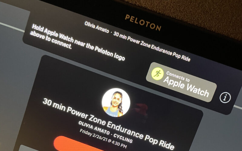 Apple watch connect to peloton online bike